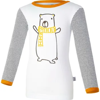 Little Angel Tričko smyk obrázek DR Outlast® - bílá-medvěd/pruh Velikost: 122