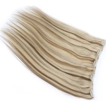 Příčesek Clip pás 50cm rovný - platina / světle hnědá