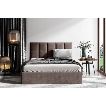 Postel Eka Čalouněná postel Lucy 1 - 160x200 cm Barva látky Trinity: (2325) Okrová, Úložný prostor: Bez úložného prostoru