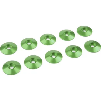 RC náhradní díl Podložka pro půlk. hlavu M3/15mm hliník zelená (10)