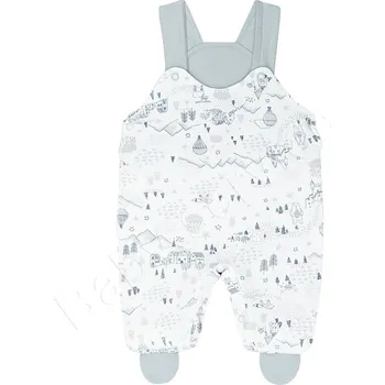 Dupačky Baby Service Bavlněné polodupačky - lacláčky Městečko šedé Vel. 56