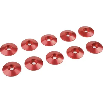 RC náhradní díl Podložka pro půlk. hlavu M3/15mm hliník červená (10)