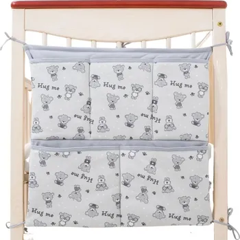 Příslušenství pro dětskou postel a kolébku ESITO Kapsář na postýlku Teddy Bears 53 x 53 cm šedý 
