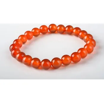 Náramek Náramek Karneol 8mm (Korálkové náramky z minerálů - Karneol 8mm VNA 62. Náramek je navlečen na elastické gumičce.)