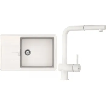 Kuchyňský dřez Set Schock S17-2 (dřez Tia D-100LS Polaris + baterie Epos.120 Polaris)