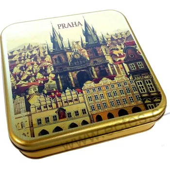 Dóza na potraviny PRAHA TÝNSKÝ CHRÁM plechová dóza 7414/40 VT kostel Matky Boží před Týnem
