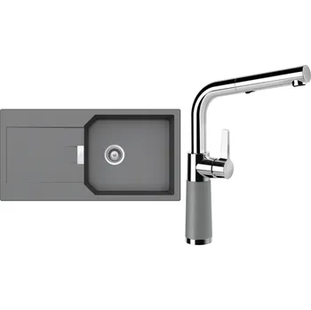 Granitový dřez Set Schock S18-9 (dřez Manhattan D-100L Croma + baterie SC-540.120 Croma)