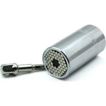 Univerzální nástrčná hlavice CrV 11-32mm + adaptér GEKO