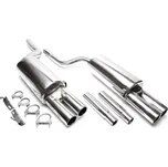 TA Technix sportovní nerezový catback výfuk Audi A6 Quattro (C5/4B, 97-04) sedan + Avant, 2x 76mm rovná kulatá s pertlem pro obě strany