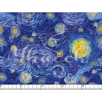 Zakázkový tisk, softshell, kočárkovina... Abstraktní měsíc Látky k tisku: Lycra