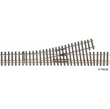 Modelová železnice H0m - výhybka do leva z rovné splítky H0/H0m