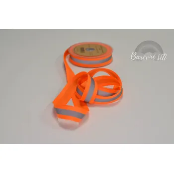 Reflexní pruh NEON ORANŽ, lampas 2,5cm (E) (Lampasy)
