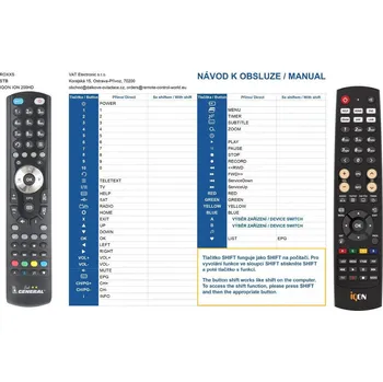 Dálkový ovladač General IQON FORCE 1 - náhradní dálkový ovladač
