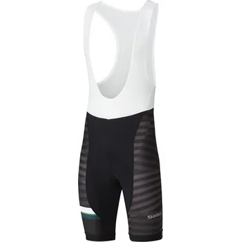 SHIMANO TEAM kraťasy s laclem, černá/zelená, XXL