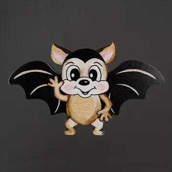 Dekorativní magnet AMADEA Dřevěný magnet netopýr 6 cm