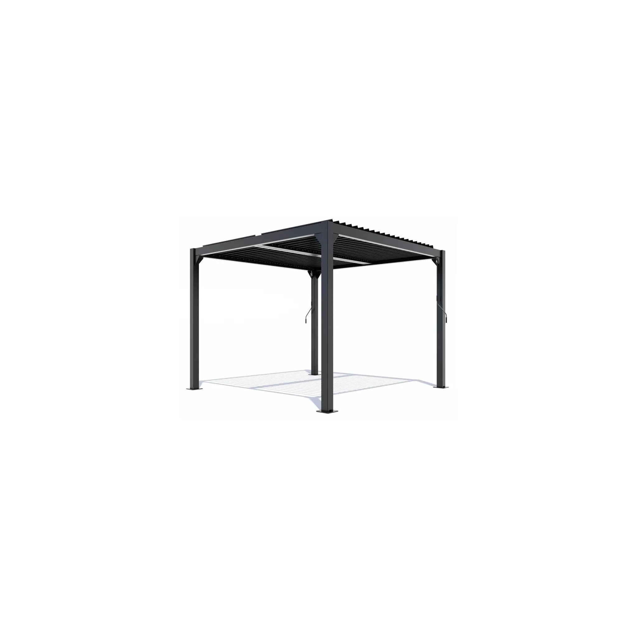 Fotografie 1 - Pergola Hliníková bioklimatická pergola s lamelami 4 x 4 m antracit