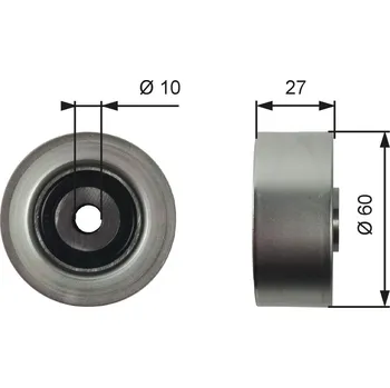 Vratná/vodicí kladka, klínový žebrový řemen GATES T36392