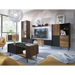 Obývací sestava Prestigo - ořech warmia/san sebastian/černá