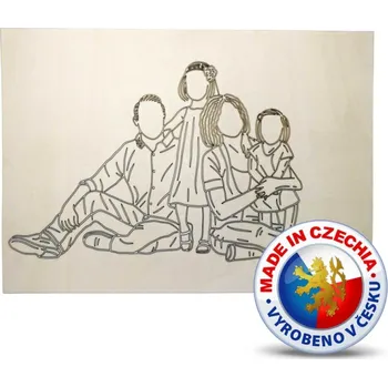 Antistresové omalovánky VypálímTi.cz Dřevěné omalovánky - Rodina