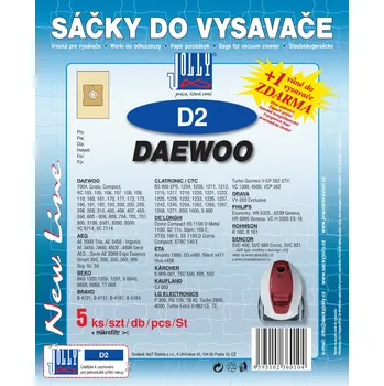 Sáček do vysavače Jolly D2 5 ks