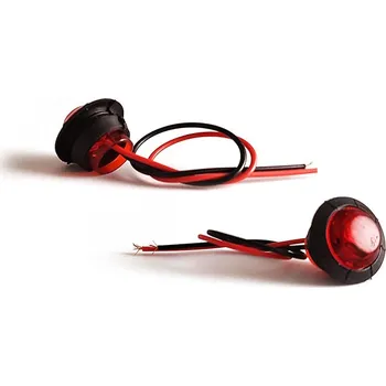 Přídavný světlomet LED světlo kulaté červené 12-24V