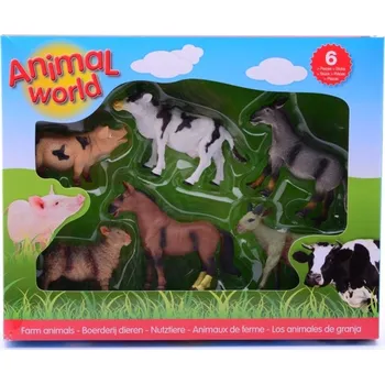 Dřevěná hračka Hospodářská zvířátka v boxu