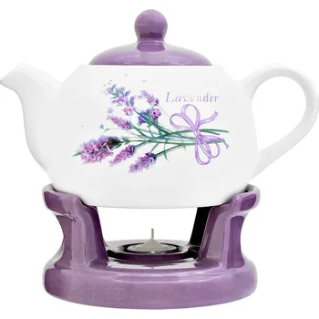 Varná konvice PROPER čajník na podstavci 1l levandule