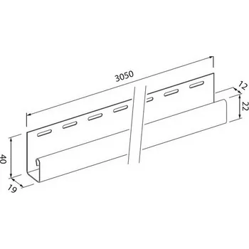 Obklad Ukončovací profil SV-15 dřevo dekory Wood Siding