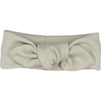 Čelenka Mimilove Bavlněná čelenka s mašlí - žebrovaná vel. od 5 let až pro dospělé Béžová