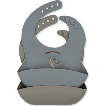 Bryndák Konges Slojd Konges Sløjd Bryndák 2ks Dansosaurus Konges Sløjd 2 pack Silicone Bib