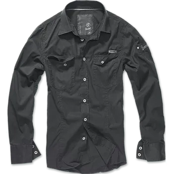 Pánská košile Košile Brandit SlimFit Shirt černá - 6XL