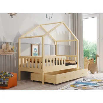 Dětská postýlka Domečková postel Emily 3 s úložným prostorem - 120 x 200 cm