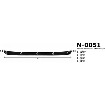 Lišta karosérie Rider Kryt prahu pátých dveří Hyundai Kona 2017-2020, tvrzený plast