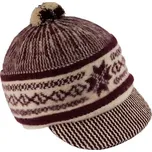 Čepice zmijovka s kšiltem bordó - režná, česká výroba Tonak