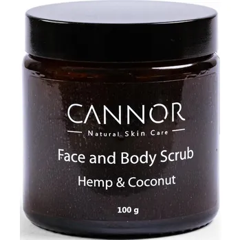 Cannor Face and Body Scrub Hemp & Coconut 100 g Pleťový peeling Cannor Face and Body Scrub Hemp & Coconut 100 g