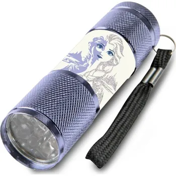 Dětsný nábytek EUROSWAN Dětská hliníková LED baterka Ledové Království Elsa Ice Hliník, Plast, 9x2,5 cm