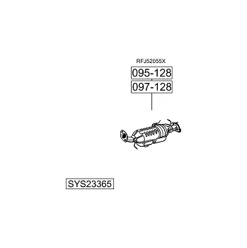 Filtr pevných částic filtr pevných čás. výroba AS Bosal 97-128A