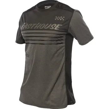 cyklistický dres Fasthouse Classic Mercury Jersey Black Heather Charcoal Heather Velikost: L