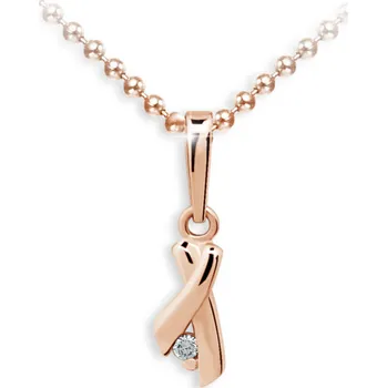 Přívěsek ŠPERKY-NM, Zlatý přívěsek se zirkonem 1078 růžové zlato