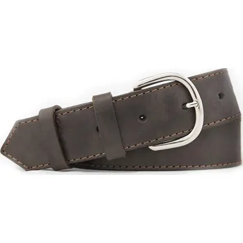 Opasek Obšitý pánský hnědý kožený opasek (GP170)