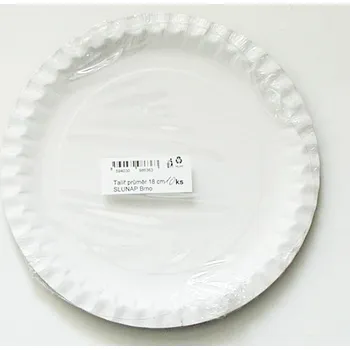 Jednorázové nádobí Tácek 18 cm papírový - kulatý tácek 10 kusů Slunap