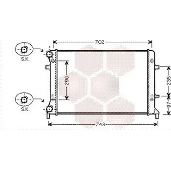 Chladič motoru Chladič, chlazení motoru VAN WEZEL 58002228