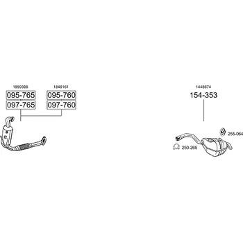 Filtr pevných částic filtr pevných čás. výroba AS Bosal 97-760A