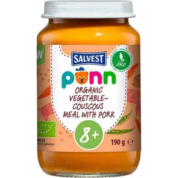 Salvest Ponn Sklenička BIO Vepřové maso s kuskusem a zeleninou (190 g) 8m+