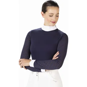 Dámské tričko HKM Triko závodní Monaco HKM, s dlouhým rukávem, dámské, navy L