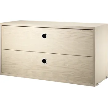 Komoda STRING Komoda Chest with Drawers 78 x 30 cm, Ash