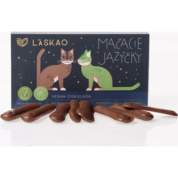 Čokoláda LASKA O Kočičí jazýčky VEGAN čokoláda s limetkovou příchutí