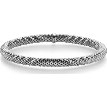 Náramek Výrazný flexi náramek Conta Barva kovu: Bílé zlato, Průměr: 50 mm (zápěstí 16 - 17 cm)