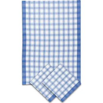 Utěrka Tegatex Utěrka bambus 3 ks - kostka velká modrá 50*70 cm
