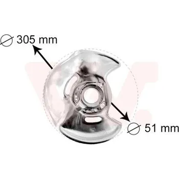 Brzdový kotouč Ochranný plech proti rozstřikování, brzdový kotouč VAN WEZEL 3024372